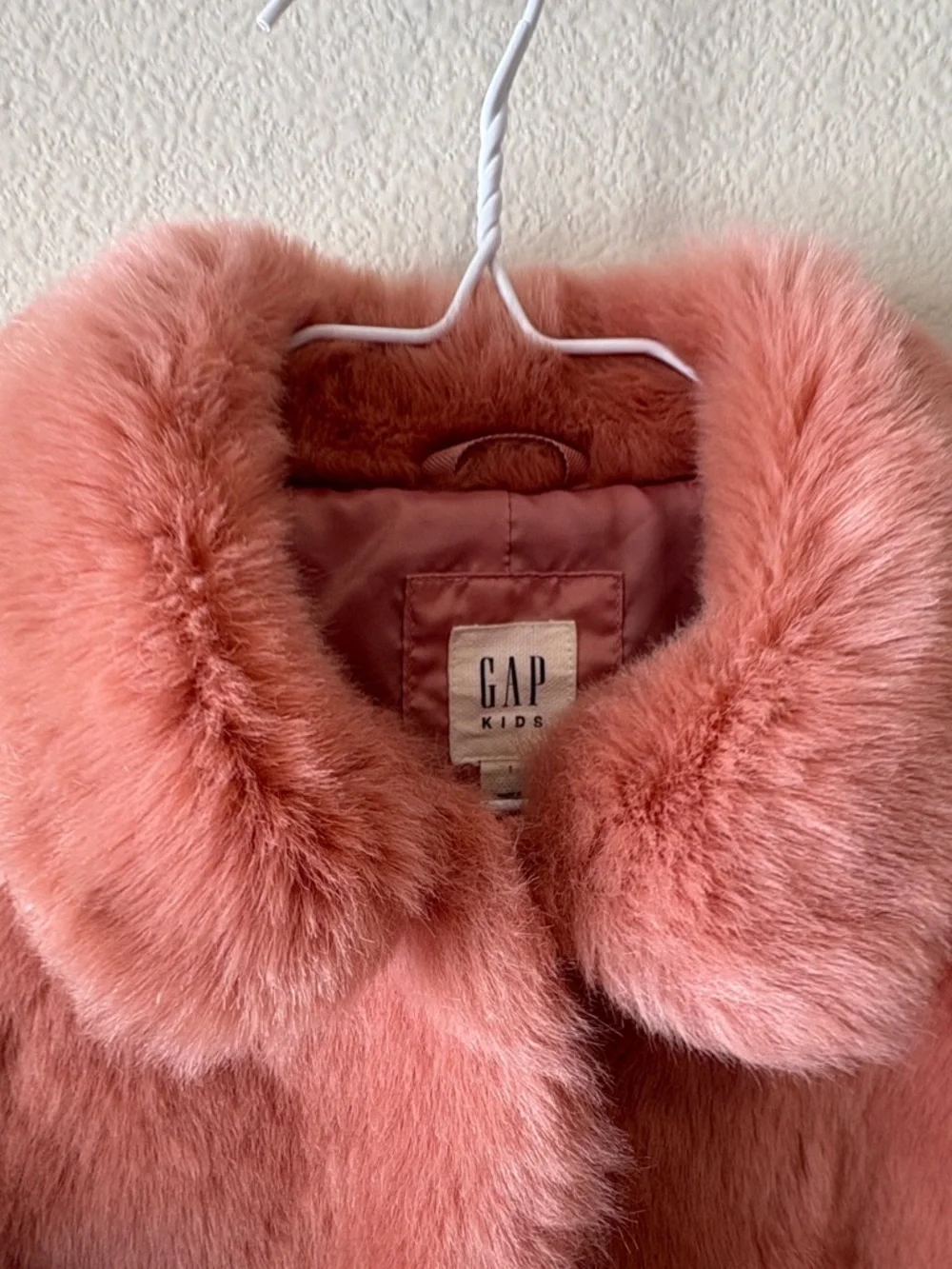 Fuzzy faux fur blush pink jacket